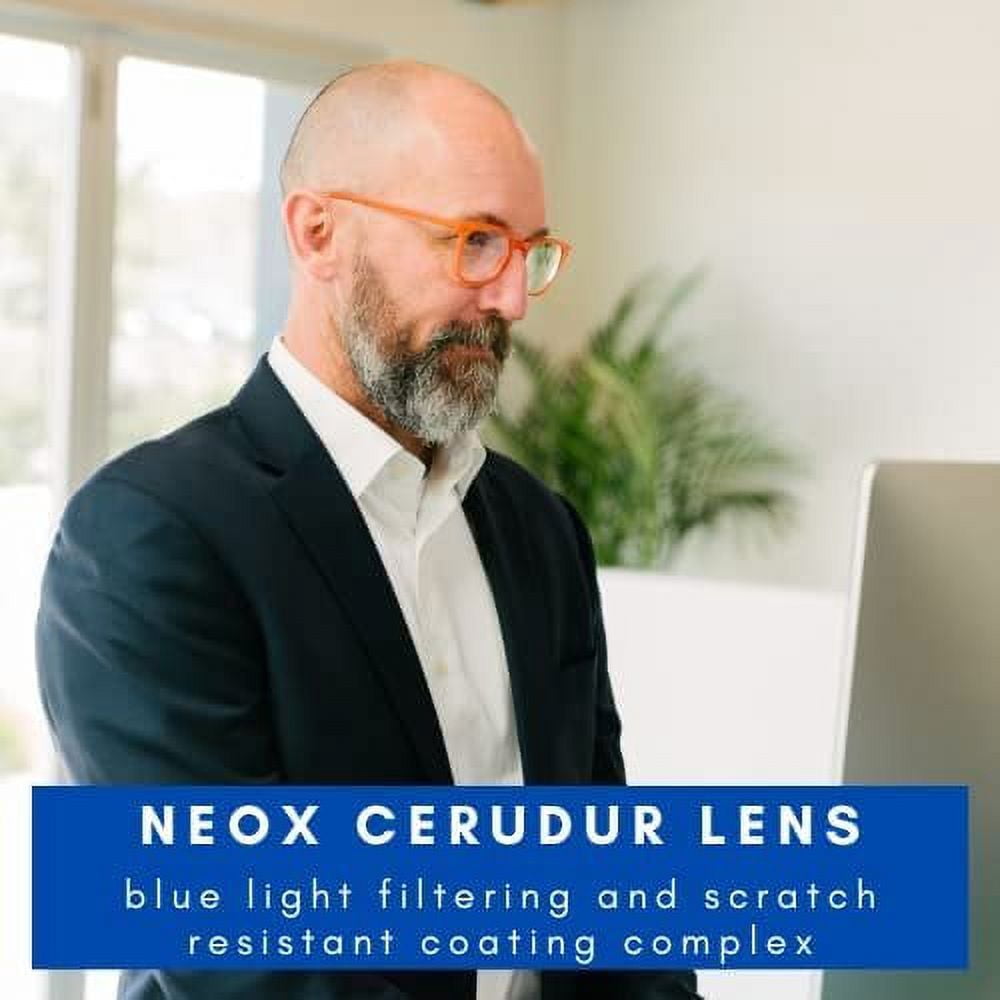 MicroVision Optical Futura 3P Blue Light Reading Glasses, Pastel +2.50