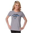 thumbnail image 4 of US Air Force My Hero Airman My Dad Women's T Shirt Ladies Tee Brisco Brands M, 4 of 5