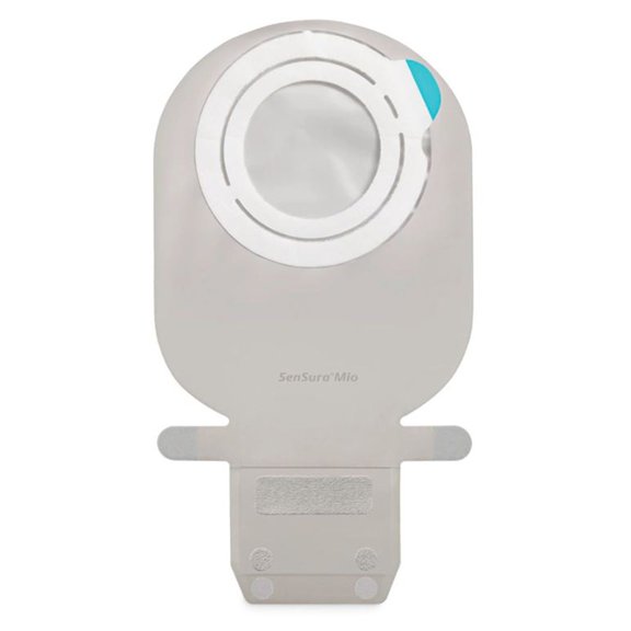 SenSura Mio Flex EasiClose Two-Piece Drainable Transparent Filtered Ostomy Pouch, Maxi Length, 50 mm Flange (BX/10)