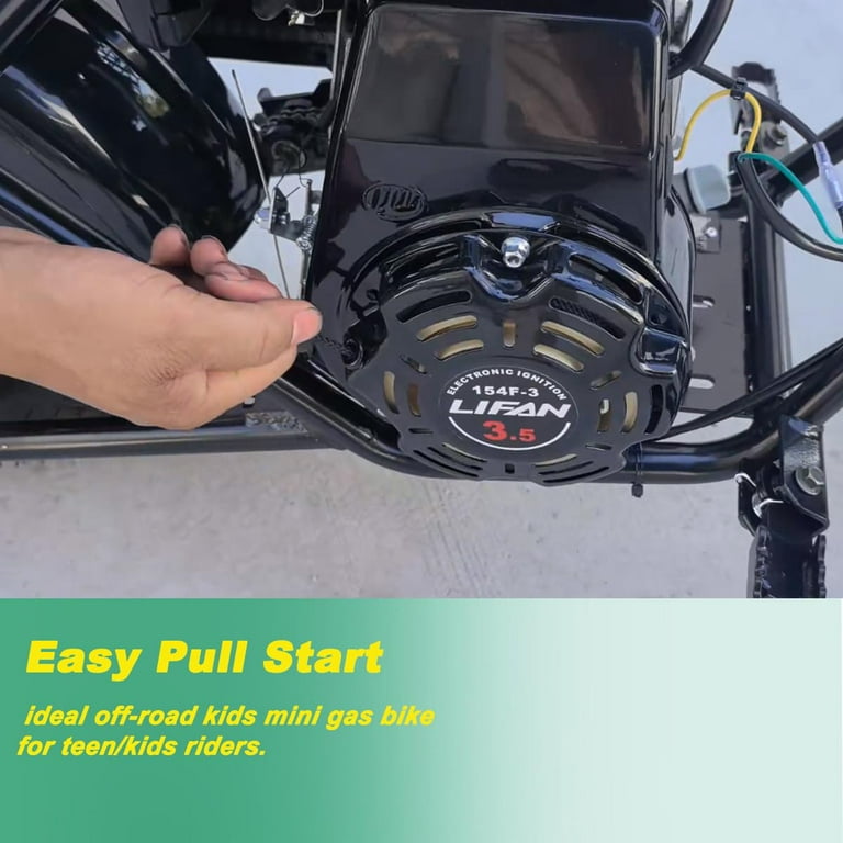 X-Pro Falcon 105cc 4-Stroke Mini Gas Dirt Bike for Kids, 6