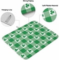 thumbnail image 2 of St. Patrick''s Dish Drying Mat for Kitchen Counter Day Shamrock Green Plaid Absorbent Microfiber Quick Dry Pad Non Slip Drainer Mats 18x24 Inch, 1 Pack, 2 of 6
