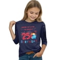 thumbnail image 4 of Abcomgle Girls 4th Of July T-Shirts 14-16 250th Birthday Print Patriotic T Shirt 3/4 Sleeve Crew Neck Tees Comfy Independent Day Tee Shirts,Navy,7-8Years, 4 of 5