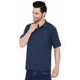thumbnail image 3 of (2 pack) Turtle Bay New York Men’s Short Sleeve Pique Polo Shirt, Cotton Blend, Regular Fit, Front Pocket, 3 of 7