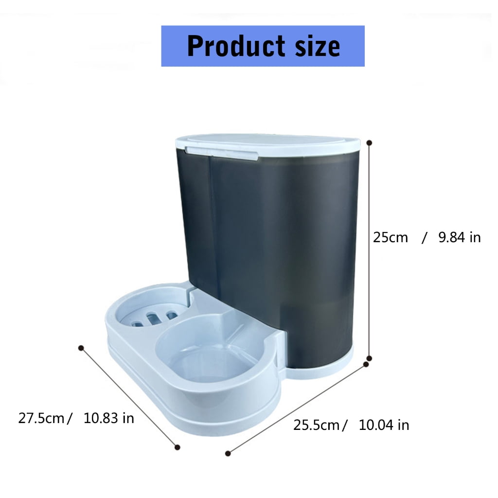 BQBQERT Dog Double Food Bowl Water Dispenser Food Feeders Bowls Pet Automatic Waterer Bowl Feeding Supply Large Capacity