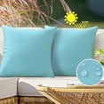 thumbnail image 1 of Chenchen Outdoor Waterproof Throw Pillow Covers 22X22 Set of 2 Decorative Aqua Patio Furniture Turquoise Cushion Cases Outside Decor for Couch Garden Bench Porch, 1 of 1