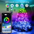 thumbnail image 2 of Cadena de luces LED inteligentes con Bluetooth para Navidad 2025, control por aplicación para exteriores, luces de hadas impermeables para decoración de dormitorio de Año Nuevo, 2 of 5