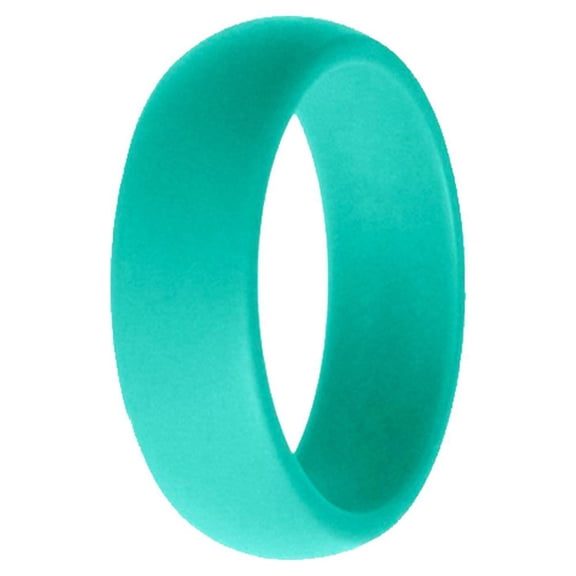 Raindrops 10pcs 8mm Silicone Rings Rainbow and Candy Wedding Ring 10 Mixed Colors for Women Men 6 Number