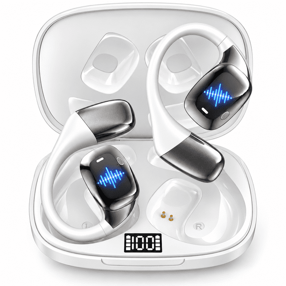AI Translator Earbuds Real-Time,Open-Ear Wireless Bluetooth Translator Earbuds 144 Language with App,Clear Calls, Music, for Travel, Business & Learning
