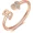 Rose Gold-B, variant on 925 Sterling Silver Heart Initial Ring for Women, Rose Gold Plated Adjustable Alphabet Letter Ring (A–Z)