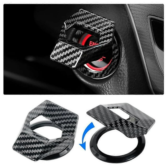 Universal Engine Start/Stop Button Cover,Aluminum Alloy Car Power Control Trim,Push to Start Button Cover Key Protective Cover for Civic CRV XRV Chall