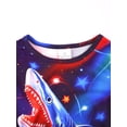 thumbnail image 5 of QEFJNO 3-12Y Kids Boys Pajamas Set 2 PCS Short Sleeve Top and Shorts Pants for Toddler Boys Shark Pjs Summer, 5 of 13