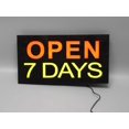 thumbnail image 3 of FixtureDisplays Panneau Lumineux LED avec Message "OPEN 7 DAYS", Rouge & Jaune 16677, 3 of 6