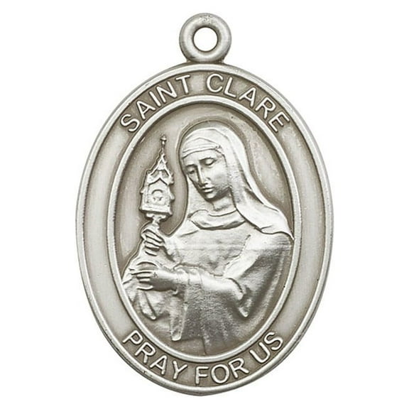 Antique Silver St. Clare Keychain