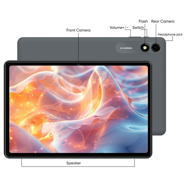 Android 14 Tablet 10.1 inch Tablets, 10GB RAM + 64GB ROM 1TB