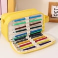 thumbnail image 6 of Butter Shape Pencil Case, Large Capacity Multi Purpose Storage Bag for Pens, Makeup, Stationery, Office, Office and Everyday Organization, 6 of 6