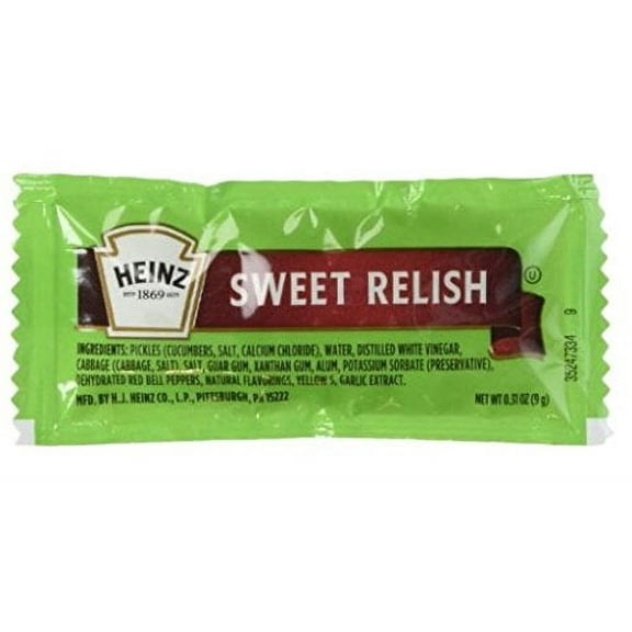 Heinz Sweet Relish Single Packs 50 Packs Packaging May Vary