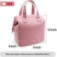thumbnail image 6 of Mziart Insulated Lunch Bag for Women Men, Aesthetic Lunch Box Containers Cute Lunch Tote Reusable Thermal Bento Cooler Bag for Work Office Picnic Travel (Pink), 6 of 7