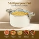 thumbnail image 5 of Stock Pot Gotham Steel de 5 litros con tapa de colador, antiadherente, color crema, 5 of 8