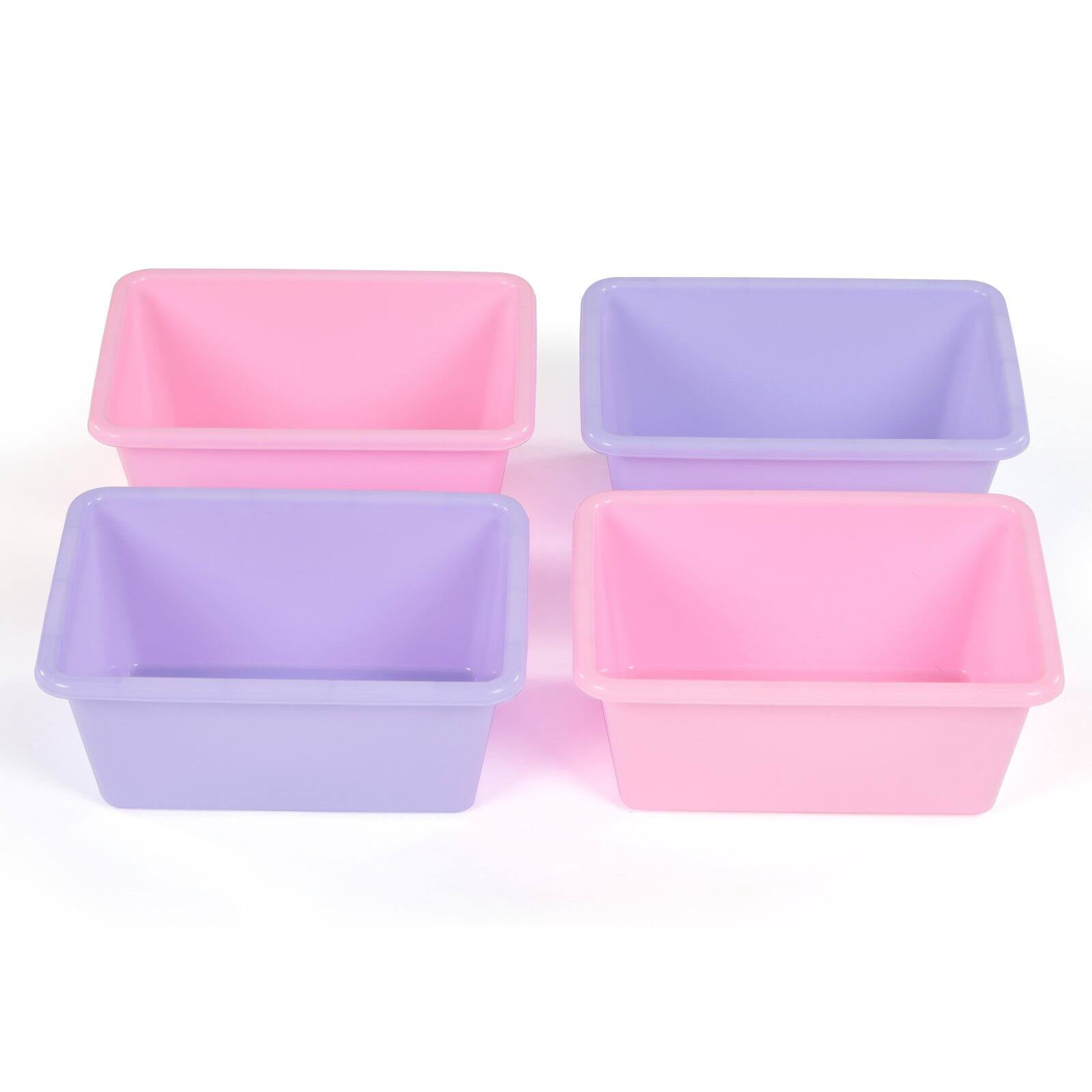 Humble Crew Large, Primary Plastic Storage Bins, Set of 4, Primary Colors