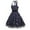 Navy, variant on QUNYINEY Dresses for Women 2025 Sleeveless Casual Polka Dot A-Line Dress V Neck Slip Flowy Midi Sundress