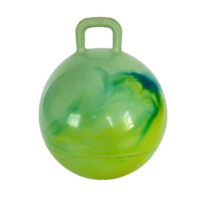BELOVING Jumping Ball with Handle 55cm Exercise Ball for Children Sports Hopping Ball Green
