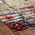 thumbnail image 4 of Porch & Den  Pollard Distressed Multicolor Geometric Indoor/ Outdoor Area Rug 8'7" x 11'6" 9' x 12' Rectangle, 4 of 5