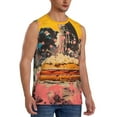 thumbnail image 2 of Kdxio Psychedelic Band Hotdog Art for Men's Muscle T-shirt,Sleeveless for Workout Running Athletic Gym Lounge Casual, 2 of 5