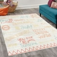 thumbnail image 2 of Adventure Decorative Rug, Various Words on Happiness and Self Value Uplifting Phrases Being Who You Are, Quality Carpet for Bedroom Dorm and Living Room, 6 Sizes, Baby Blue, by Ambesonne, 2 of 4