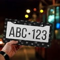 thumbnail image 4 of 1 Pcs White Skulls on Black Background License Plate Frame,License Plate Cover for Car Decorative Parts,Aluminum License Plate Bracket Holder Rust-Proof for US Standard Car, 4 of 8