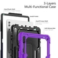 thumbnail image 2 of Decase Tablet  Shell for Samsung Galaxy Tab S9 Ultra 2023/S8 Ultra 2022 14.6 Inch (Model SM-X910/X916/X918/X900/X906),With Shoulder Strap & Multi-Viewing Handle Stand Shockproof Cover,Purple, 2 of 10