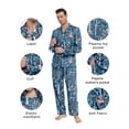 thumbnail image 4 of Airmenty Men's Pajama Set Lightweight Sleepwear Button Up Sleepwear Soft Comfy Pjs Set with Pockets, 4 of 7