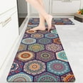 thumbnail image 3 of Boho Kitchen Rugs and Mats Set of 2 Modern Art Cushioned Anti Fatigue Kitchen Rugs Set Floral Non-Skid Washable Kitchen Mats Floor Mat for Kitchen Sink Laundry, 3 of 6