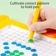 thumbnail image 4 of Lubelski 1 Set Painting Board Stimulate Writing Interest Enhance Concentration Stone Bead Hand-eye Coordination with Reference Card Magnetic Graffiti Board Kindergarten Toy, 4 of 8