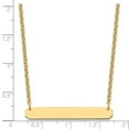 thumbnail image 5 of Auriga Fine Jewelry 925 Sterling Silver Gold-plated Medium Polished Blank Bar Necklace for Women 18", 5 of 5
