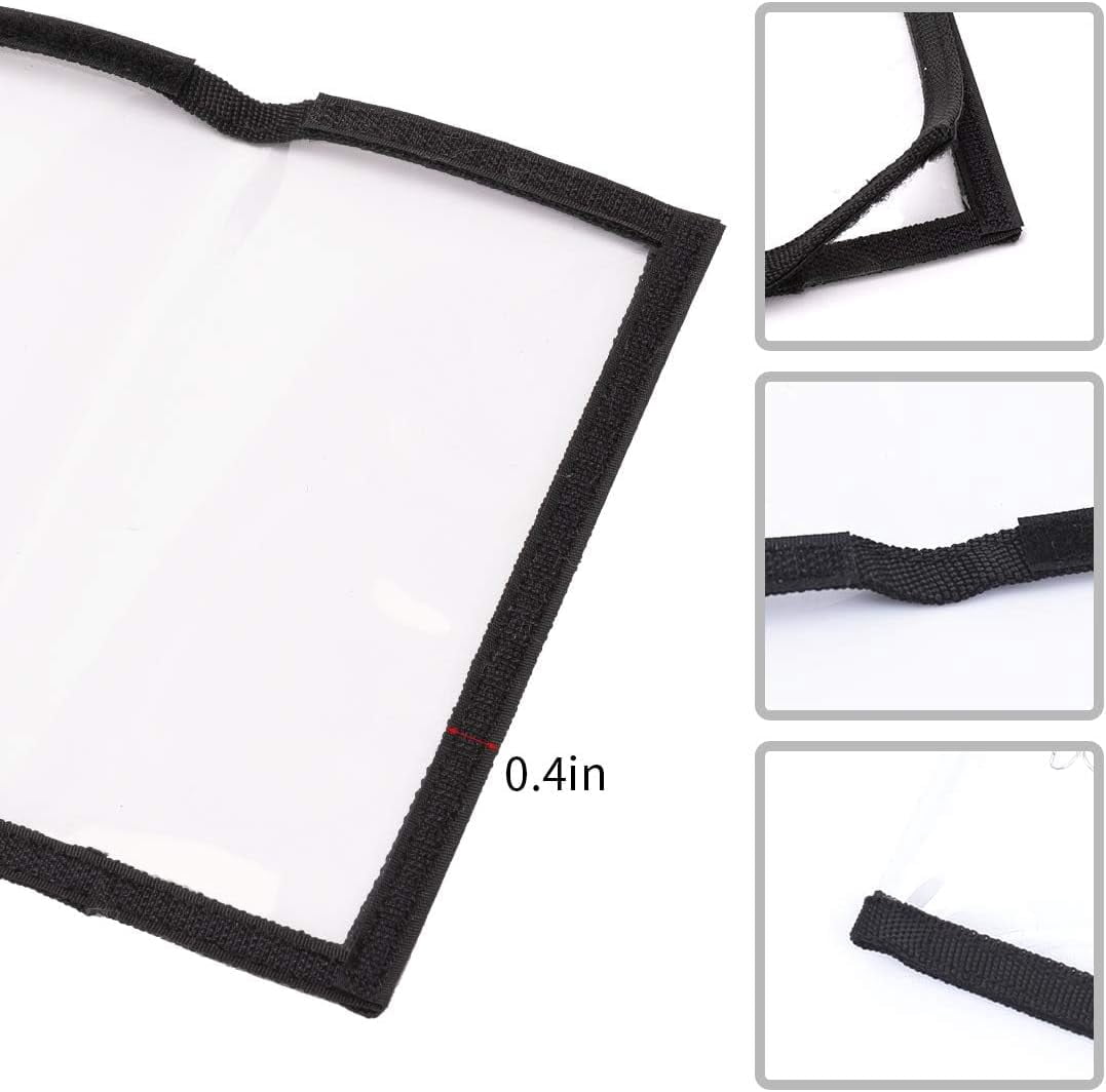 No-Tangle Lure Wraps - 12 pcs  Clear Hook Protectors for Fishing Rods | Stop Snags in Tackle Box & Boat, See-Through PVC(black)