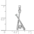 thumbnail image 4 of FB Jewels 14K White Gold White Baseball Bats and Ball 2D Pendant, 4 of 4