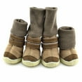 thumbnail image 3 of EFINNY 4PCS Dog Material-Suede Shoes Winter Anti-Slip Pet Snow Boots Warm Puppy Booties, 3 of 7