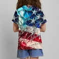 thumbnail image 5 of Frnrwgo Little Girl Tops Kids American Flag T-Shirt Boys Patriotic Short Sleeve Tees Summer Top Clothes Blue, Size 3-12 Years, 5 of 5