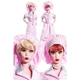 Mattel Barbie Pink Label I Love Lucy & Ethel Dolls Job Switching 2008 L9585 with Pink Outfits
