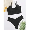 thumbnail image 7 of MSJUHEG Tummy Control Bikini for Women,Bathing Suit for Women,Bikinis Set,Tie Back Bathing Suit,Halter String,Bikini Tops Full Coverage Bottoms,Bathing Suits for Women Black M, 7 of 7