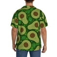 thumbnail image 5 of Xecao offers the Big Colorful Avocados for Men's Casual Short-sleeved Shirt, a button-up collared shirt with a pocket, perfect for beach vacations and yacht travel in the Small size., 5 of 7
