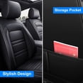 thumbnail image 5 of For 2009-2014 Ford F150 5 Seats Truck Car Seat Covers Waterproof Pu Leather Cushion Protector Black, 5 of 9