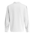 thumbnail image 5 of COMVALUE Women Tie Neck Long Sleeve Shirts Casual Work Blouses Tops 2026 (White, L), 5 of 5