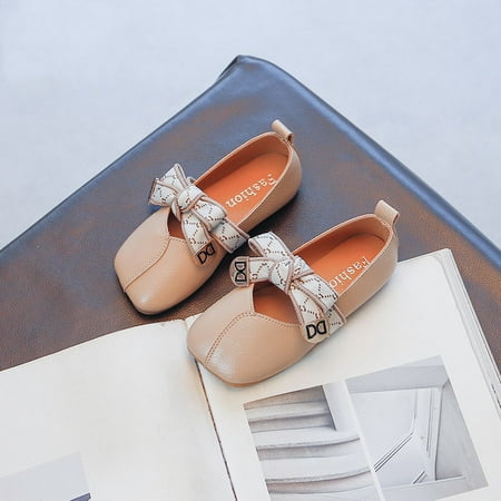 

Big Girls Elegant Square Toe Deluxe Flats Dress Shoes W375 Sizes 9C-4.5Y