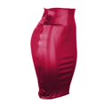 thumbnail image 2 of Aayomet Jupe en Cuir pour Femmes avec Fentes et Hanches Style Punk pour Femmes (Rouge, m), 2 of 5