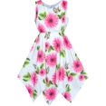 thumbnail image 2 of Girls Dress Rose Flower Hanky Hem Princess 8 Years, 2 of 9
