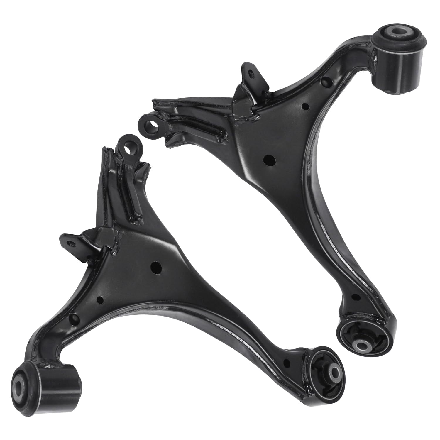 Detroit Axle - 12PC Front Lower Control Arms Ball Joint Sway Bar Inner Outer Tie Rod w/Boot Replacement for 2001 2002 2003 2004 2005 Honda Civic Sedan Coupe