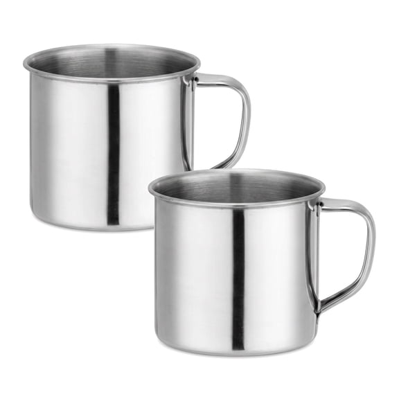 Stainless Camping Coffee Mugs,200ml Metal Cup for for Home Travel and Camping,Drinkware for Water Milk Coffee Tea (2pc)
