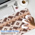 thumbnail image 4 of Long Mouse Pads for Desk,Brown Geometric Boho Pattern Desk Mats on Top Of Desks, Desk Mouse Pad Extra Large with 3mm Non-Slip Base and Stitched Edge for Gaming,Office,Work,Home 31.5"x15.7", 4 of 6