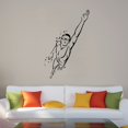thumbnail image 3 of Swimmer Silhouette Professional Swimmer Swimming Vinyl Wall Sticker Wall Art Wall Decal Sports Boys Girls Kids Room Design Gym Pool Swimming Sports House Home Wall Sticker Decor Size (20x18 inch), 3 of 3